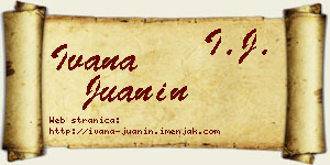 Ivana Juanin vizit kartica